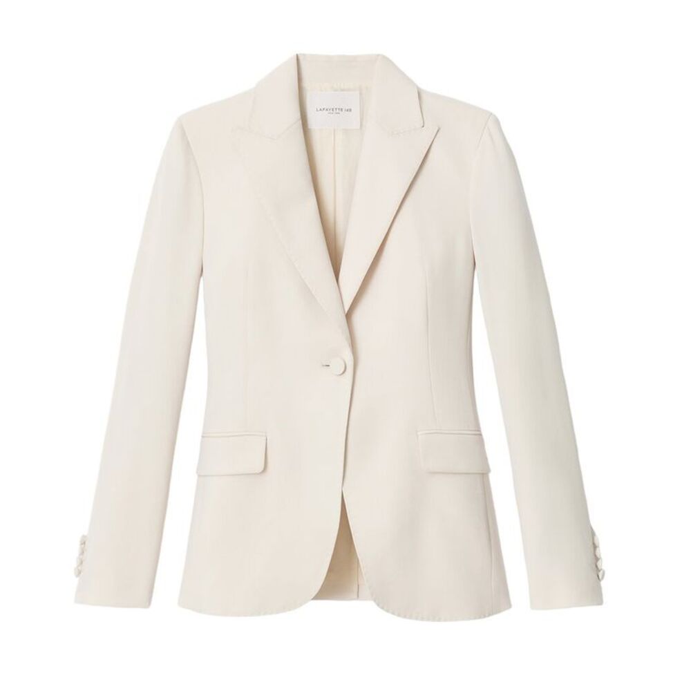 Lafayette 148 New York Womens Plus Peak Lapel Blazer
